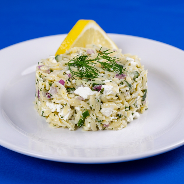Orzo salad.